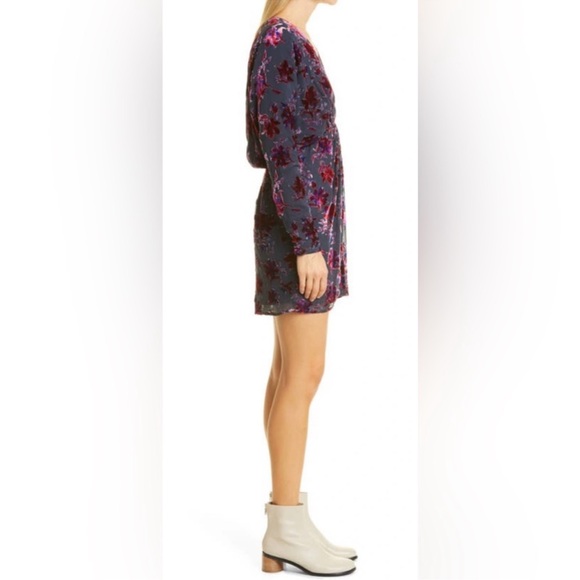 Rag & Bone Eloise Floral Velvet Multicolor Mini Dress 0 - Picture 5 of 11